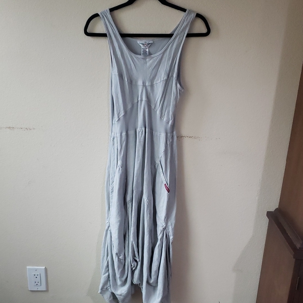 Elegant Gray Sleeveless Dress